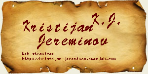 Kristijan Jereminov vizit kartica